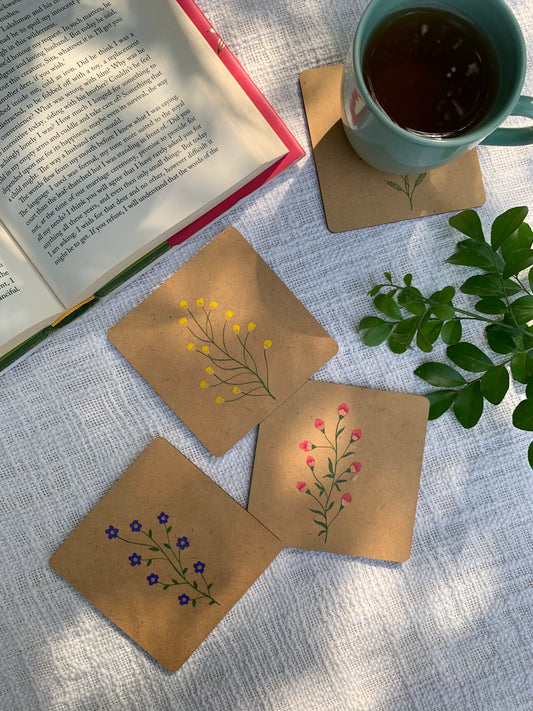 Wild Flowers Coasters - Set of 4