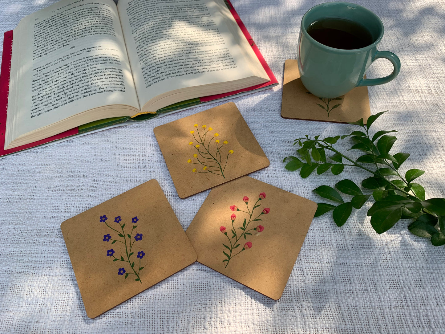 Wild Flowers Coasters - Set of 4