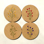 Wild Flowers Coasters - Set of 4