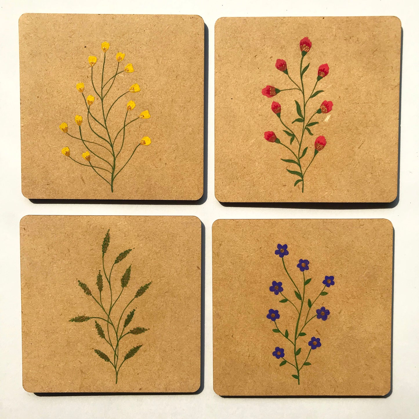 Wild Flowers Coasters - Set of 4