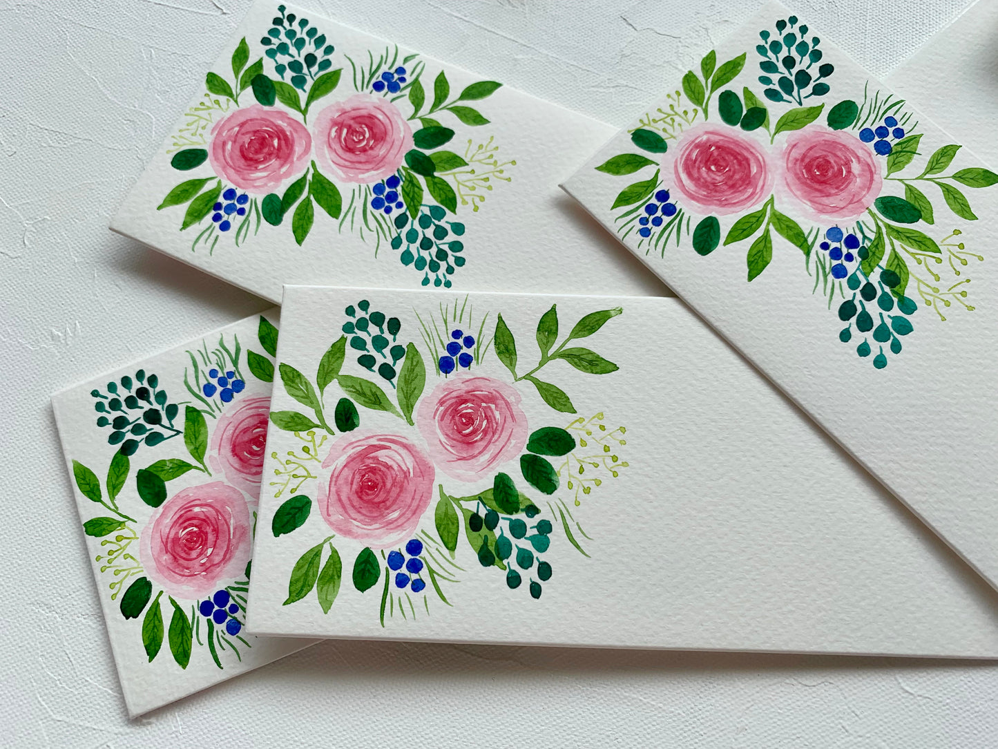 Rose Bouquet - Money Envelopes with Notecards (Set of 5)