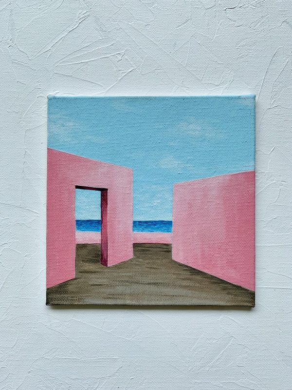 minimal-abstract-architecture-pastel-shades-conceptual-artwork-art-acrylic-painting-mini-small-simple-blue-pink-rust-orange-contemporary-set-wall-art-home-decor-canvas-unique