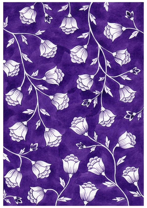 violet-mauve-bellflower-pattern-design-painting-art-poster-mauve-watercolour-home-decor-colorful-illustration-botanical-indianpattern